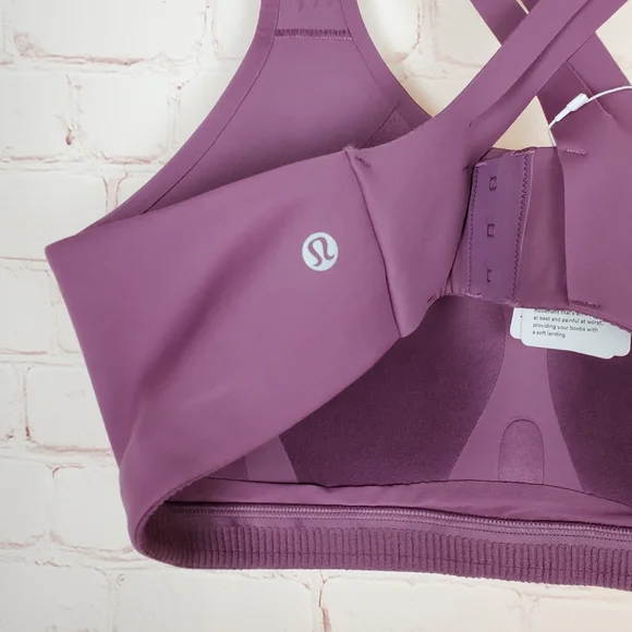 SOLD Lululemon Air Support Bra Womens Size 38C Vintage Plum High Impact Running - Picture 10 of 11